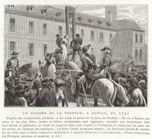 Een episode tijdens de Terreur, Franse Revolutie, Nantes, 1793 door French School